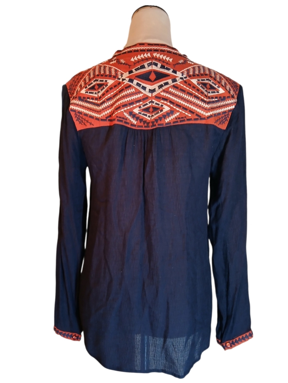 THML Embroidered Tunic Long Sleeves Size Small - Picture 5 of 9
